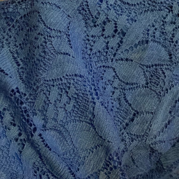 Topshop lace dress royal blue hidden back zip lined size 2 - Picture 3 of 4